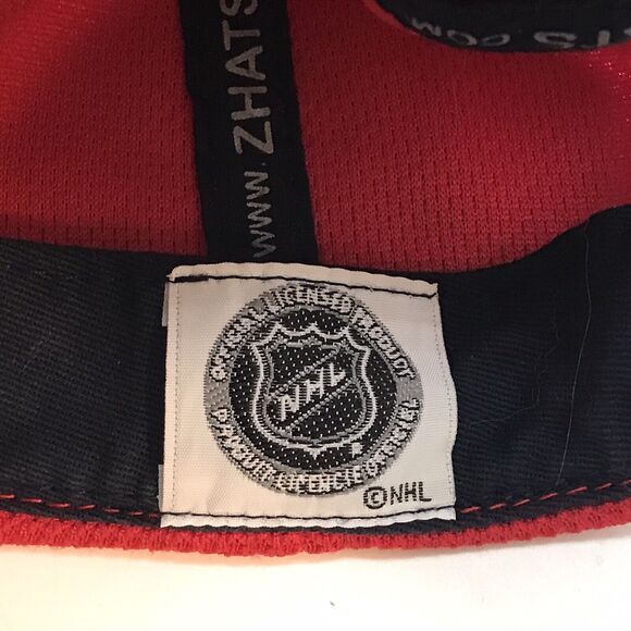 Washington Capitals NHL Licensed Hockey Cap Zephyr Red Black Adult Snapback Hat - Picture 9 of 10